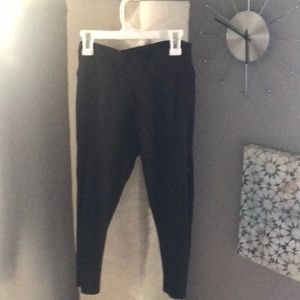 Black Slit Leggings